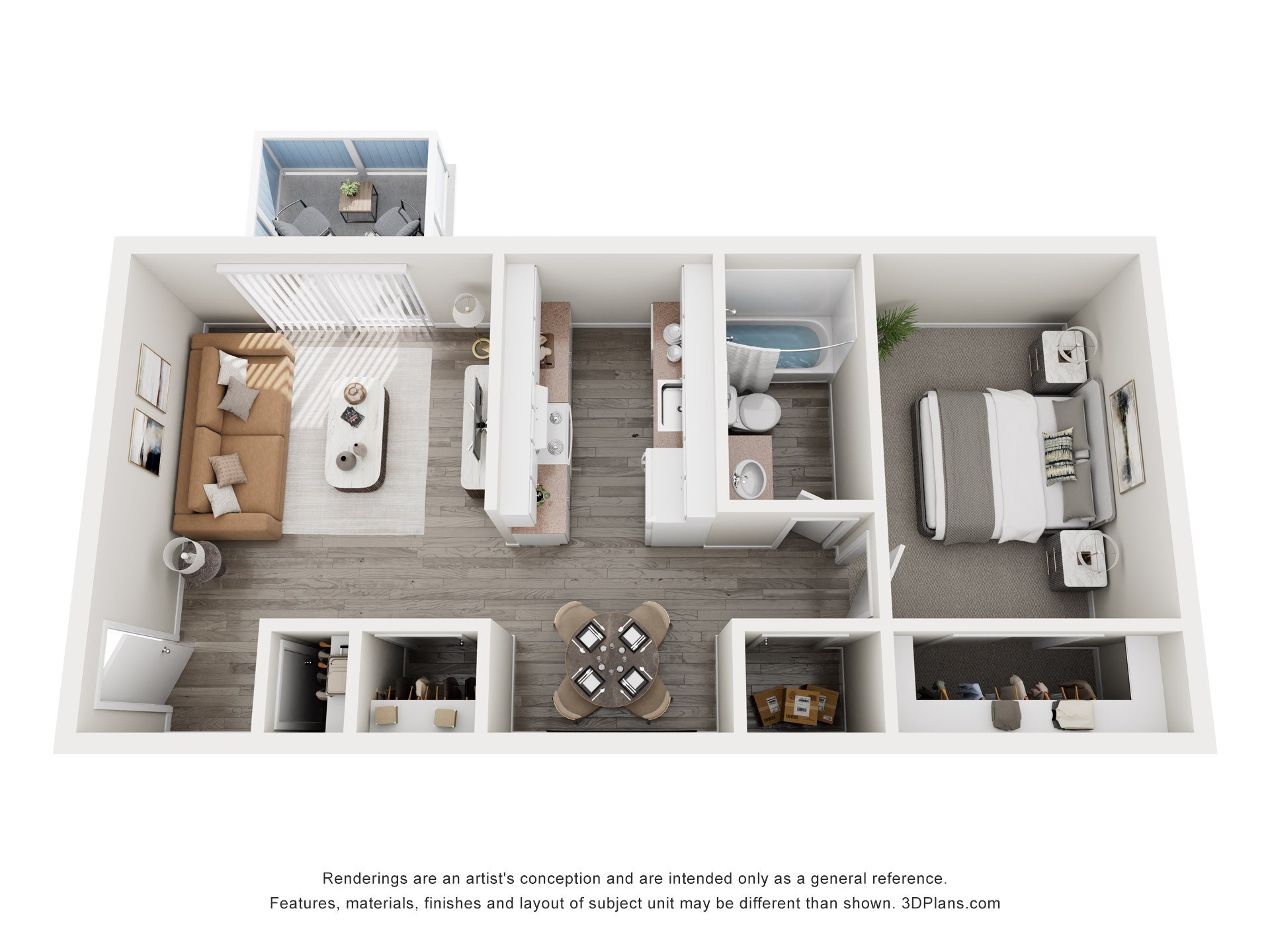 1 Bedroom floor plan